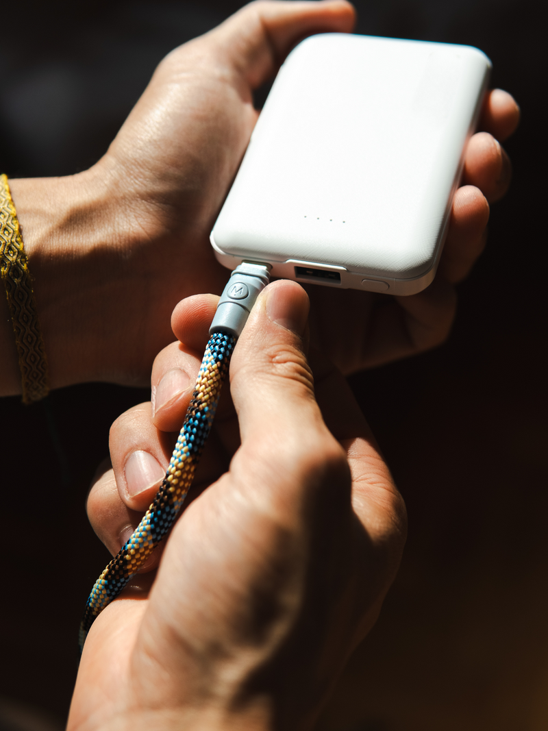 Charry HAND- Charging Cable & Wrist Strap | The Attenborough (Yellow Brown)