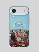 M.Craftsman iPhone case with The Beatles 'Sgt. Pepper's Lonely Hearts Club Band' design on a light gray background
