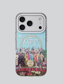 M.Craftsman iPhone case with The Beatles 'Sgt. Pepper's Lonely Hearts Club Band' design on a light gray background