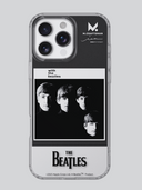iPhone case with The Beatles design on a gray background