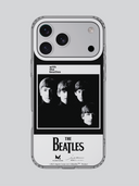 iPhone case with The Beatles design on a light gray background