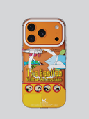 Phone case with 'The Beatles Yellow Submarine' design on a gray background
