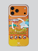 Phone case with 'The Beatles Yellow Submarine' design on an orange background