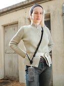 Yoggle Power Charging Cable and Crossbody phone strap black