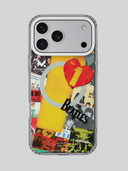 M.Craftsman iPhone case with colorful design and text on a light gray background