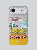 Phone case with 'The Beatles Yellow Submarine' design on a gray background
