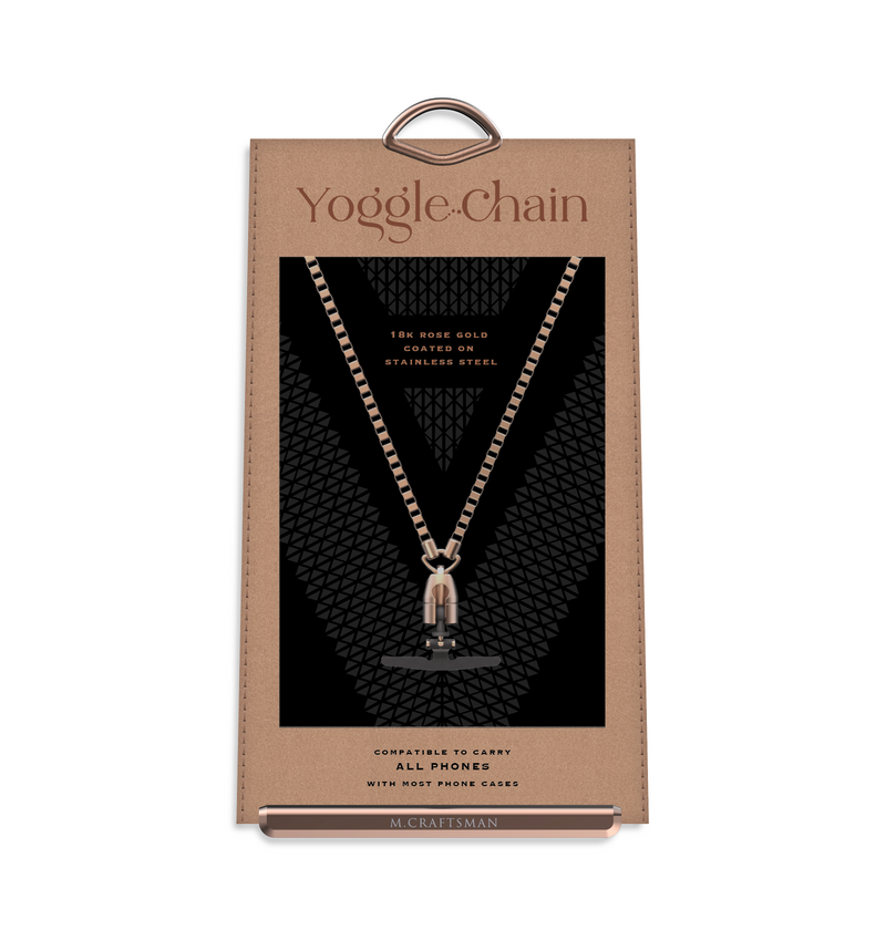 crossbody chain for mobile phone Rose Gold 玫瑰金 18K Yoggle Chain 電話鏈 手機掛鏈