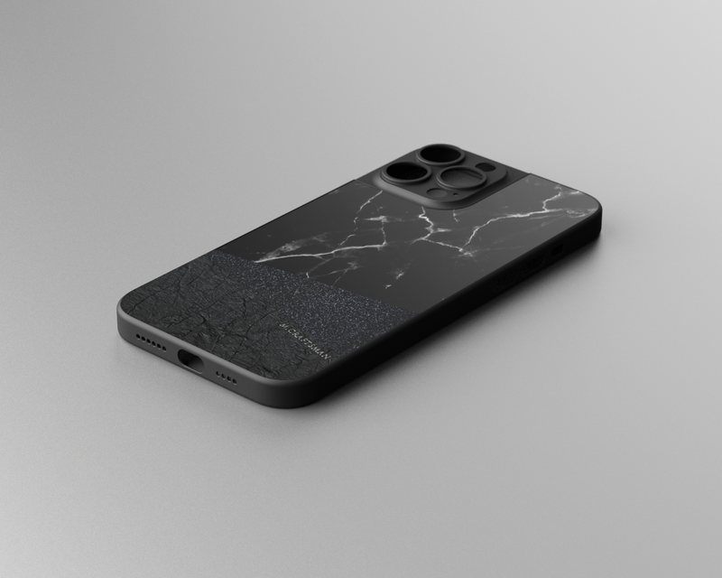 iphone 13 super slim case marble black